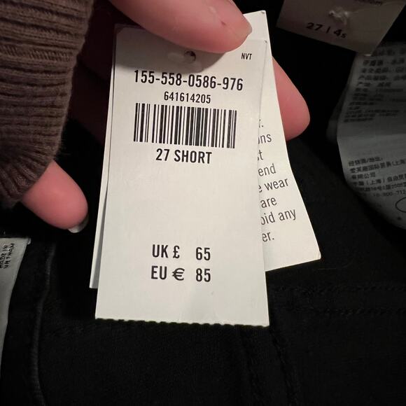 NWT Abercrombie & Fitch Mid Rise Super Skinny Ankle Jeans Distressed Black 27/4S - Picture 12 of 13